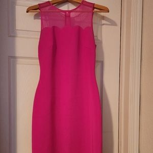 Ted Baker Pink Scalloped Midi dress sz 1